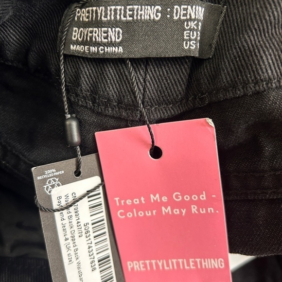 PLT Jeans Dungarees Pants Loose Denim Dipped Back Waistband Relaxed Boyfriend - Picture 10 of 13